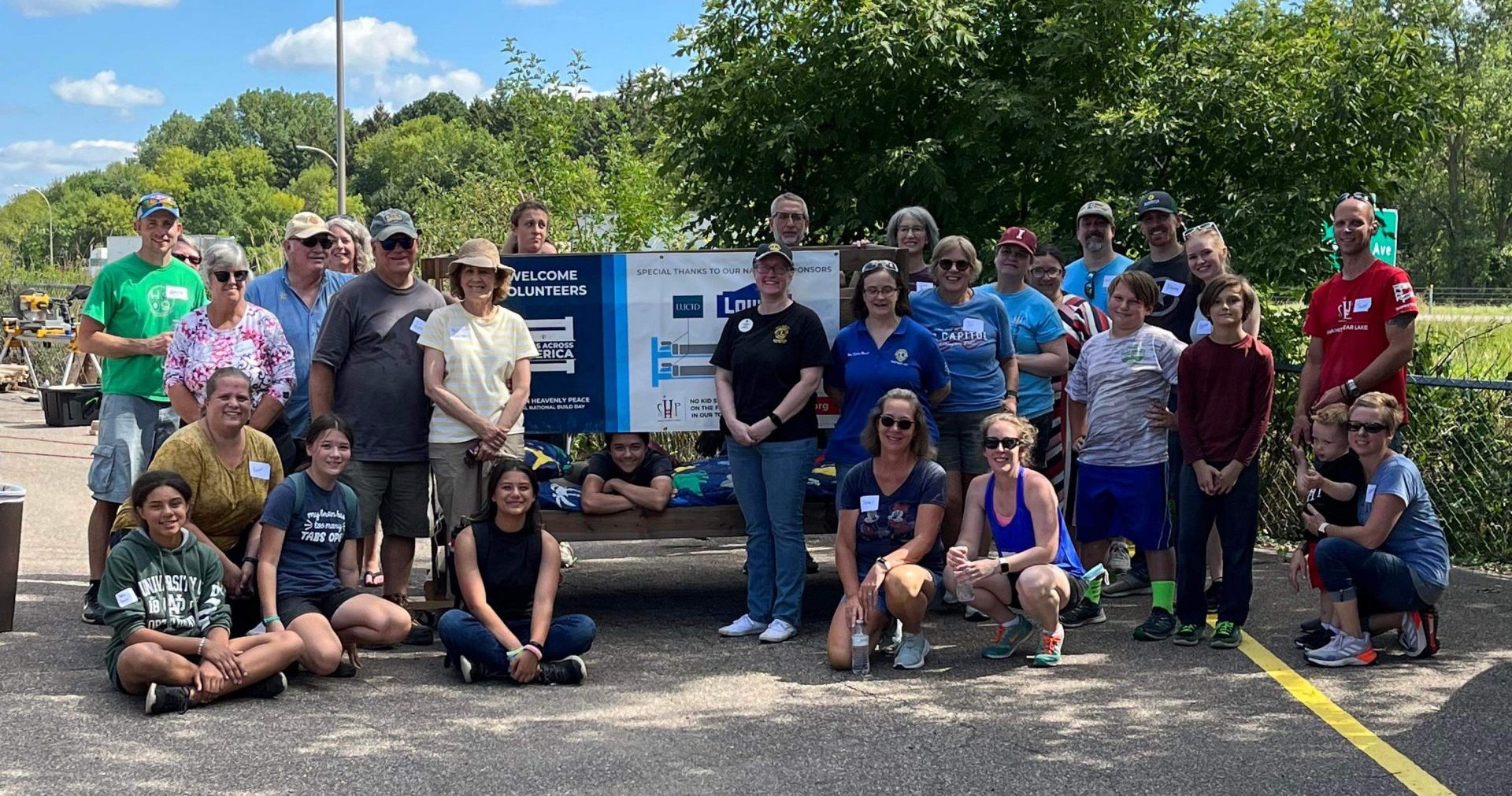 Sleep in Heavenly Peace Bed Builds White Bear Lake Lions Club